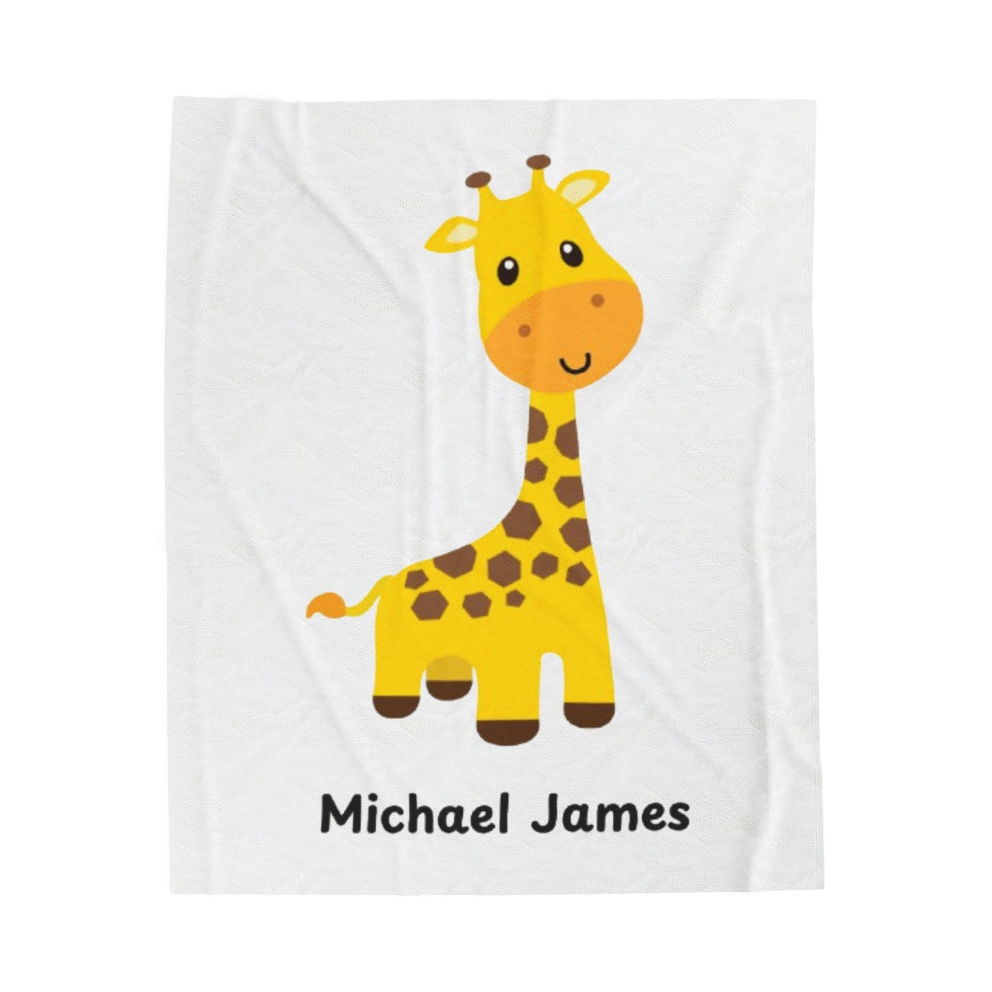 Custom Giraffe Name Blanket, Giraffe Baby Blanket, baby giraffe blanket