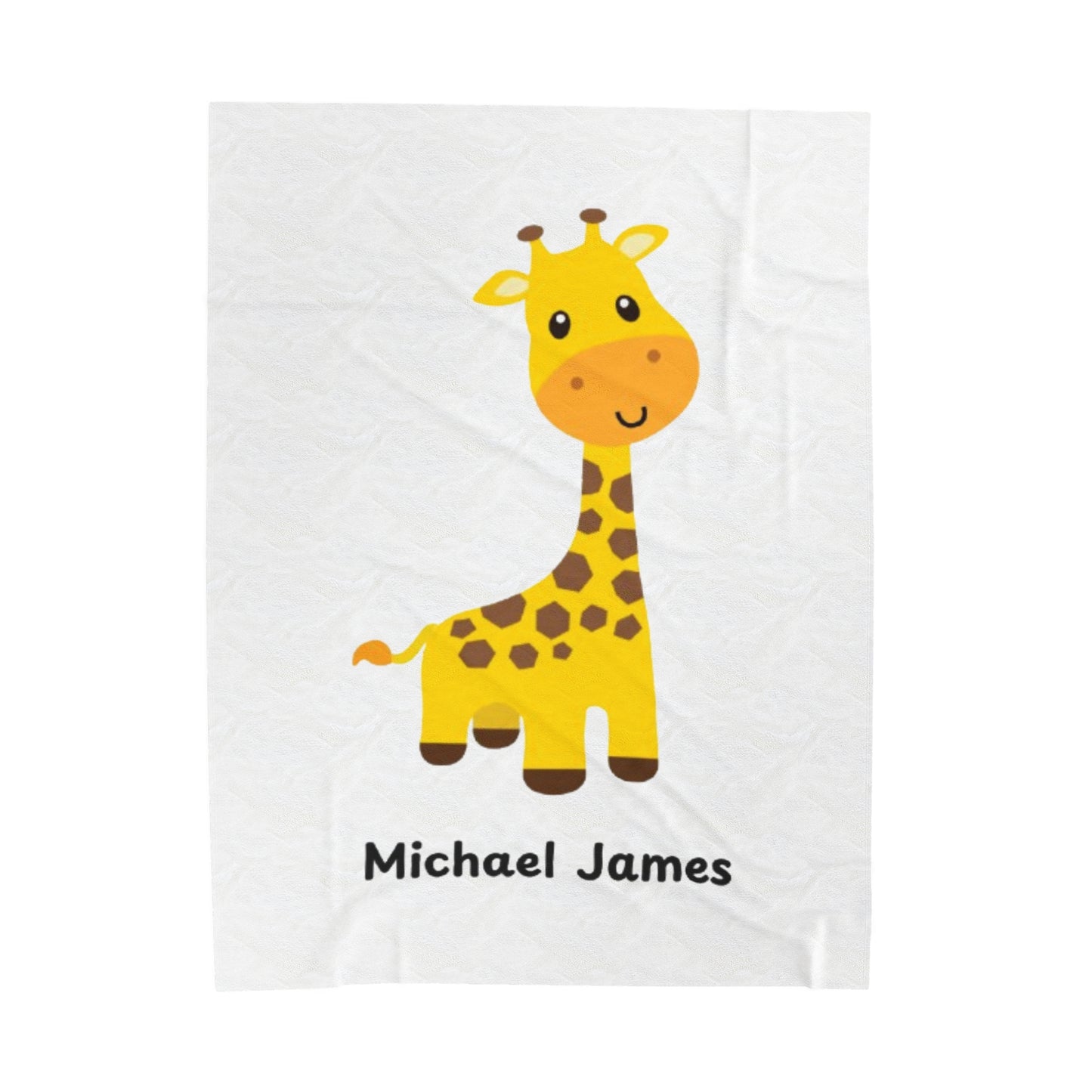 Custom Giraffe Name Blanket, Giraffe Baby Blanket, baby giraffe blanket