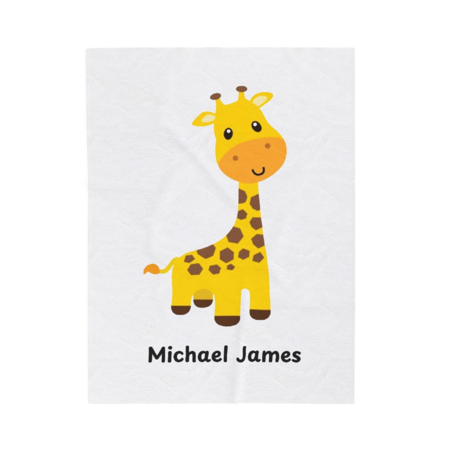 Custom Giraffe Name Blanket, Giraffe Baby Blanket, baby giraffe blanket